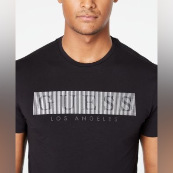 Guess Men’s Super Slim Fit Barcode Mystery Logo Tee Size Small - Picture 12 of 16